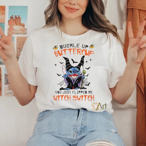 Original stitch Buckle Up Butter Cup You Just Flipped My Witch Switch Shirt