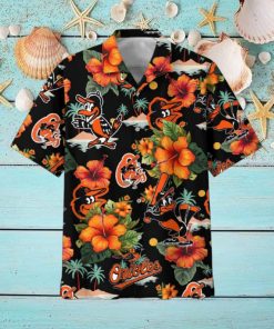 Orioles Flowers Baseball Team Fan Hawaiian Shirt