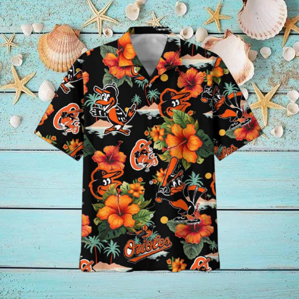 Orioles Flowers Baseball Team Fan Hawaiian Shirt Orioles Flowers Baseball Team Fan Hawaiian Shirt