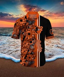 Orioles MLB Flower Summer Aloha Short Sleeve Hawaiian Shirt