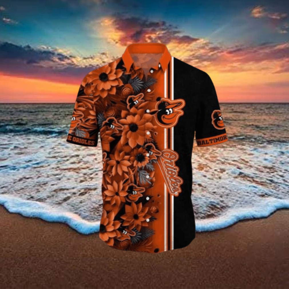 Orioles MLB Flower Summer Aloha Short Sleeve Hawaiian Shirt Orioles MLB Flower Summer Aloha Short Sleeve Hawaiian Shirt