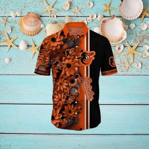 Orioles MLB Flower Summer Aloha Short Sleeve Hawaiian Shirt