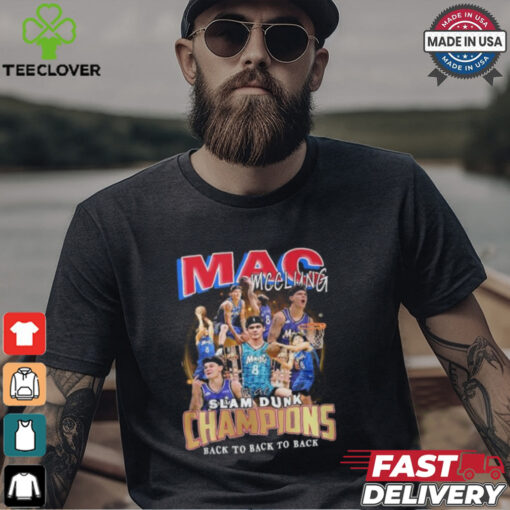 Orlando Magic Mac Mcclung Slam Dunk Champions 2025 Back To Back To Back T Shirt