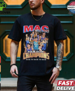 Orlando Magic Mac Mcclung Slam Dunk Champions 2025 Back To Back To Back T Shirt
