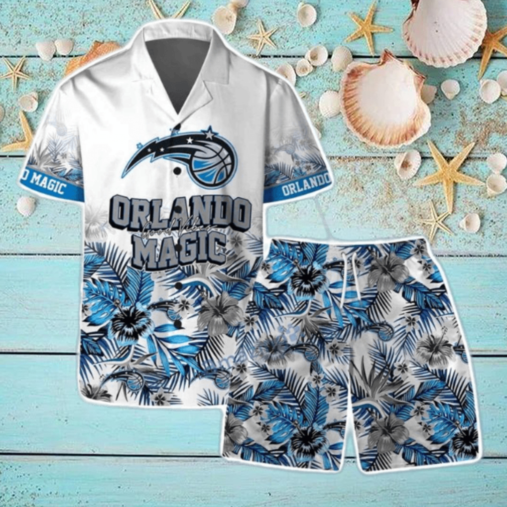 Orlando Magic Team Logo Pattern Basketball Season Hawaiian Shirt & Short Orlando Magic Team Logo Pattern Basketball Season Hawaiian Shirt & Short