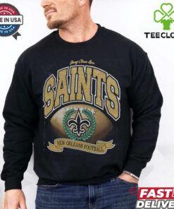 Orleans Saints Stoney Clover Lane x '47 Black Glitter Rocker Retro Tubular T Shirt 3 Orleans Saints Stoney Clover Lane x '47 Black Glitter Rocker Retro Tubular T Shirt