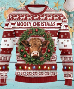 Ornament Wreath Cow Ugly Christmas Sweater