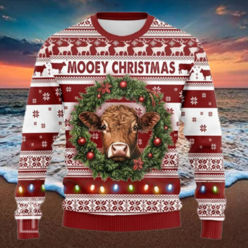 Ornament Wreath Cow Ugly Christmas Sweater