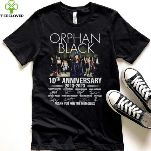 Orphan Black 10th anniversary 2013 2023 thank you for the memories signatures hoodie, sweater, longsleeve, shirt v-neck, t-shirt