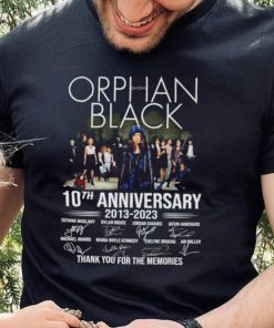 Orphan Black 10th anniversary 2013 2023 thank you for the memories signatures hoodie, sweater, longsleeve, shirt v-neck, t-shirt