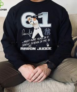 61 Most Home Runs In A Single Season In The AL Aaron Judge Signature Shirt0