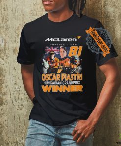 Oscar Piastri Hungarian Grand Prix McLaren Formula 1 Team Winner T Shirt