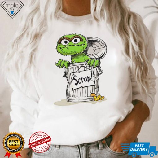 Oscar The Grouch Scram Sesame Street art shirt