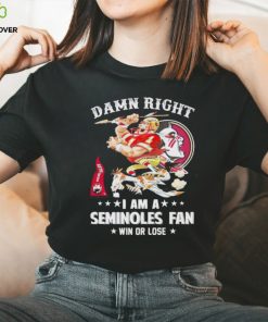 Osceola and Renegade damn right I am a Seminoles fan win or lose hoodie, sweater, longsleeve, shirt v-neck, t-shirt