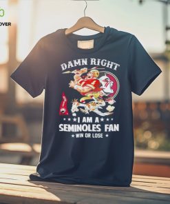 Osceola and Renegade damn right I am a Seminoles fan win or lose hoodie, sweater, longsleeve, shirt v-neck, t-shirt