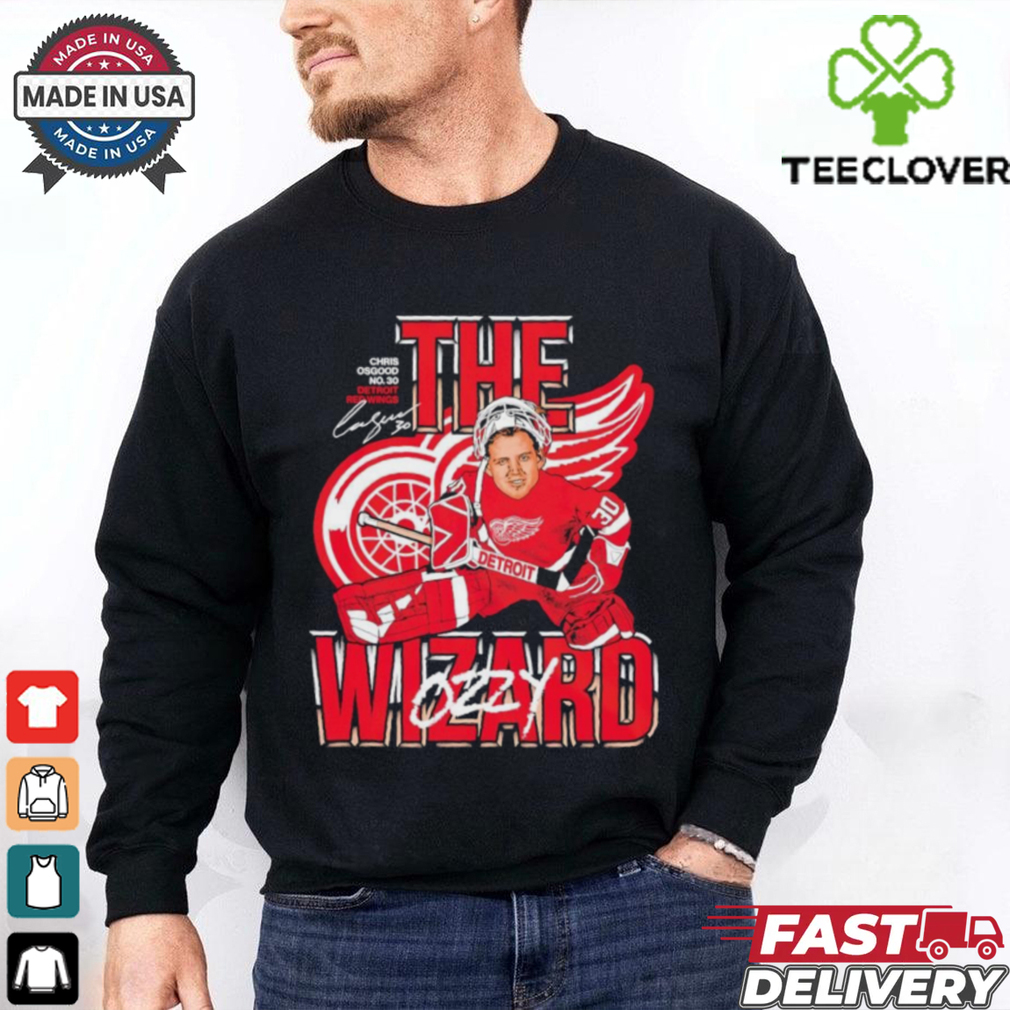 Osgood Wizard Detroit Red Wings Hockeytown Throwback Night shirt Osgood Wizard Detroit Red Wings Hockeytown Throwback Night shirt