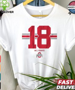 Osu Football Will Howard 18 Stripe T shirt