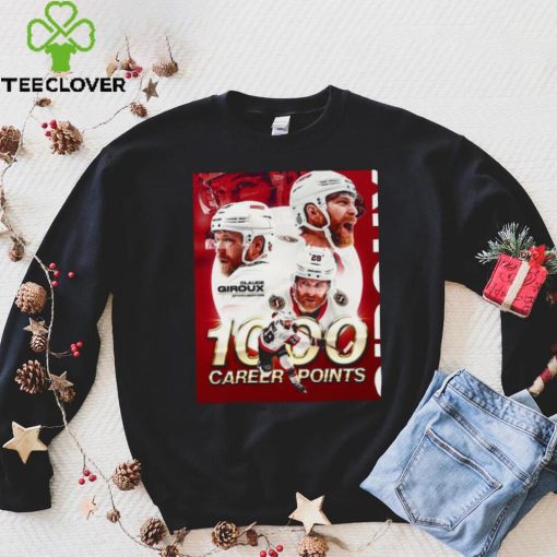 Ottawa Hockey Claude Giroux 1,000 Career NHL Points Shirt