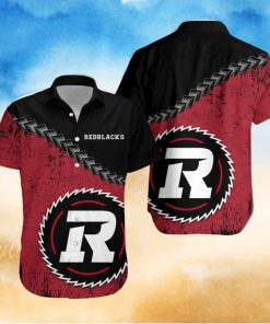 Ottawa Redblacks Ca Football Grunge Polynesian Tattoo Pattern Hawaiian Shirt For Fans