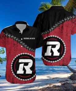 Ottawa Redblacks Ca Football Grunge Polynesian Tattoo Pattern Hawaiian Shirt For Fans