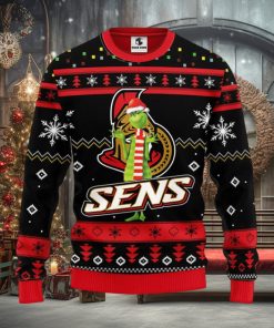 Ottawa Senators Funny Grinch Christmas Ugly Sweater