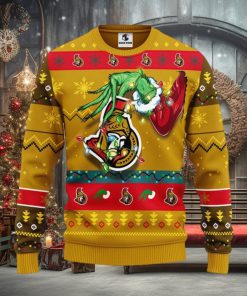 Ottawa Senators Grinch Christmas Ugly Sweater
