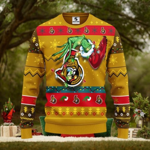 Ottawa Senators Grinch Christmas Ugly Sweater