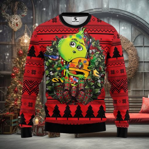 Ottawa Senators Grinch Hug Christmas Ugly Sweater