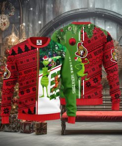 Ottawa Senators Grinch & Scooby doo Christmas Ugly Sweater
