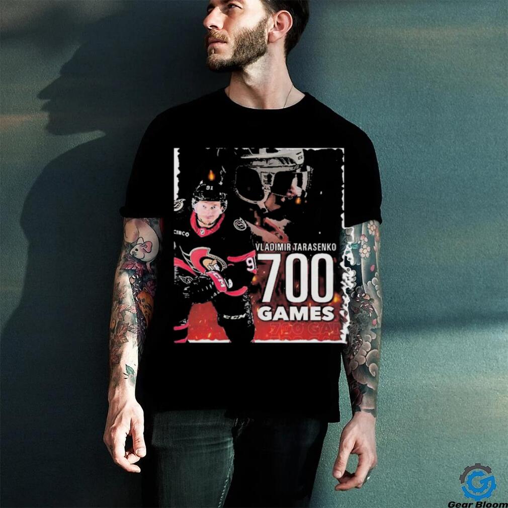Ottawa Senators Player Vladimir Tarasenko 700 Games in NHL Shirt Ottawa Senators Player Vladimir Tarasenko 700 Games in NHL Shirt