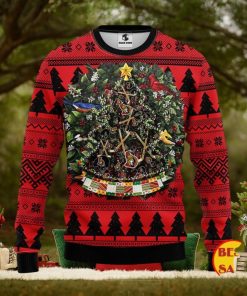 Ottawa Senators Ugly Christmas Sweater Ball Pine Tree Christmas