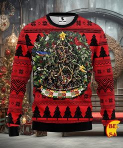 Ottawa Senators Ugly Christmas Sweater Ball Pine Tree Christmas