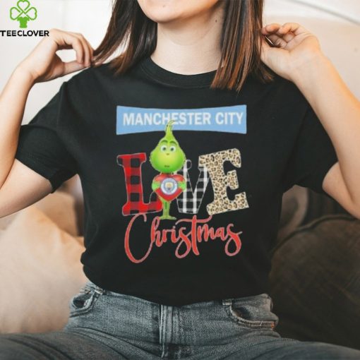 Grinch Hug Heart Manchester City Love Christmas Shirt