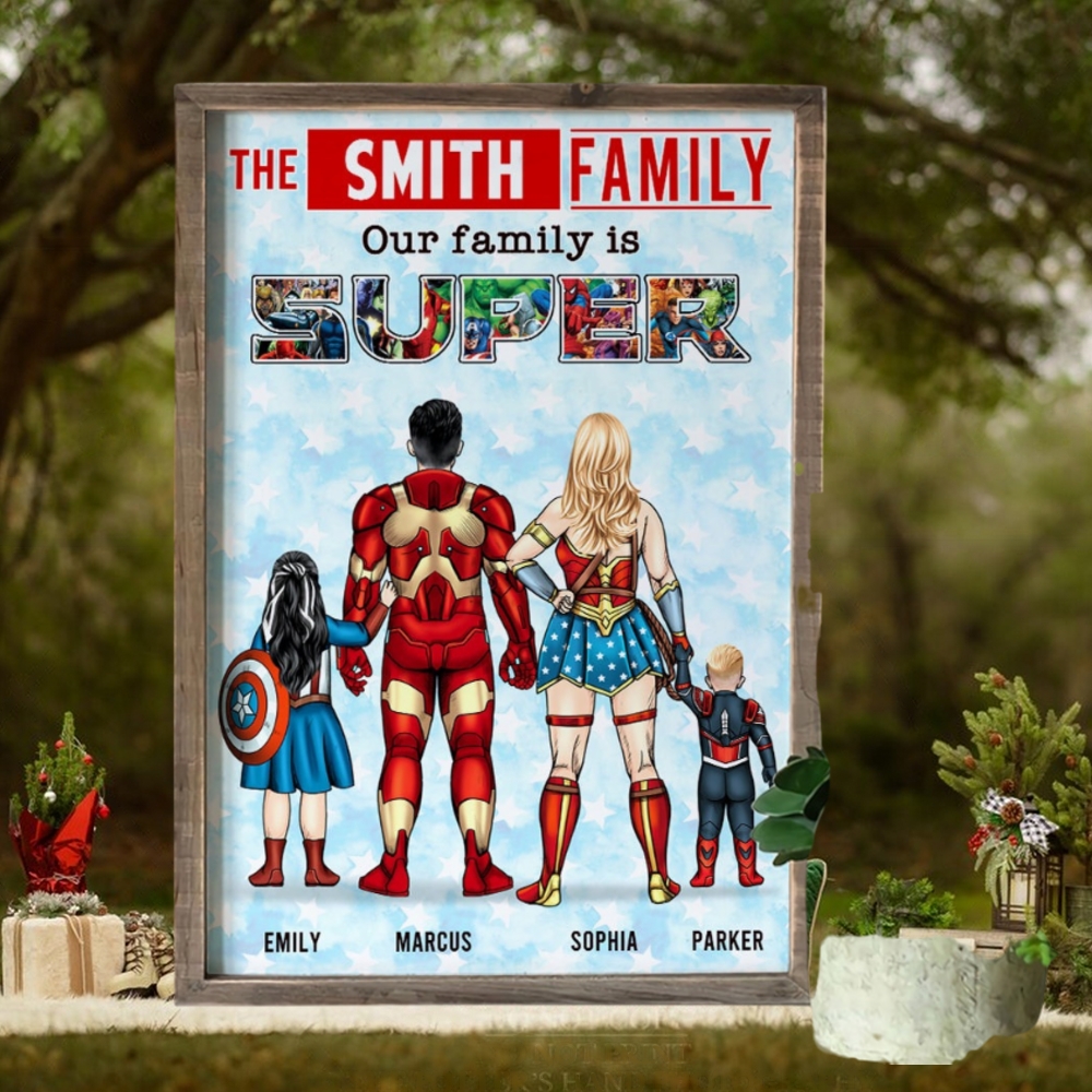 Our Family Is Super Personalized Canvas Poster Our Family Is Super Personalized Canvas Poster