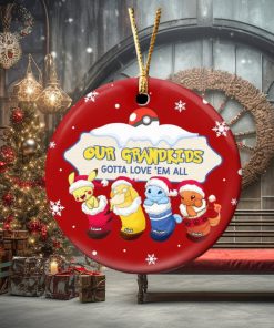 Our Grandkids Gotta Love 'Em All Personalized Ornament Ceramic Circle Ornament