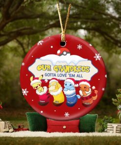 Our Grandkids Gotta Love ‘Em All Personalized Ornament   Ceramic Circle Ornament