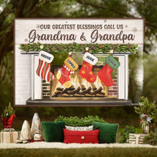 Our Greatest Blessings Call Us Grandma & Grandpa Poster