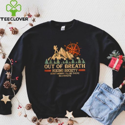 Out of breath hiking society T Shirt (1)