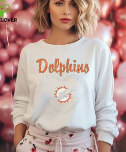 Outerstuff Nfl Youth Girls Miami Dolphins V Neck Heart T Shirt