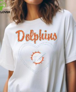 Outerstuff Nfl Youth Girls Miami Dolphins V Neck Heart T Shirt