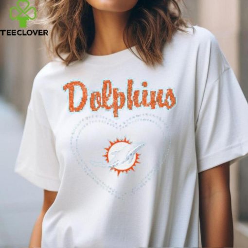 Outerstuff Nfl Youth Girls Miami Dolphins V Neck Heart T Shirt