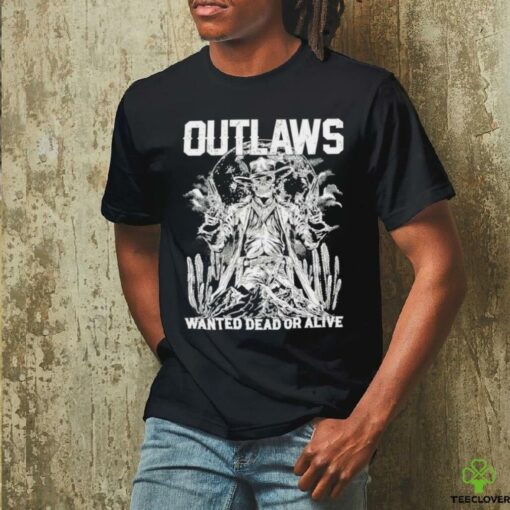Outlaws Barbed Wire Skull Tee Jimbo Cowboy Puff Ink Shirt