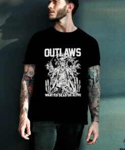 Outlaws Barbed Wire Skull Tee Jimbo Cowboy Puff Ink Shirt