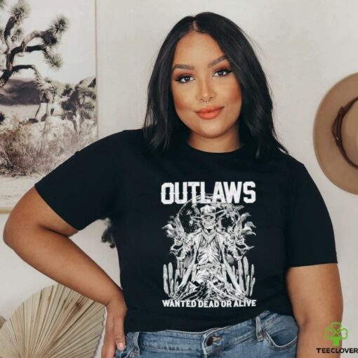 Outlaws Barbed Wire Skull Tee Jimbo Cowboy Puff Ink Shirt