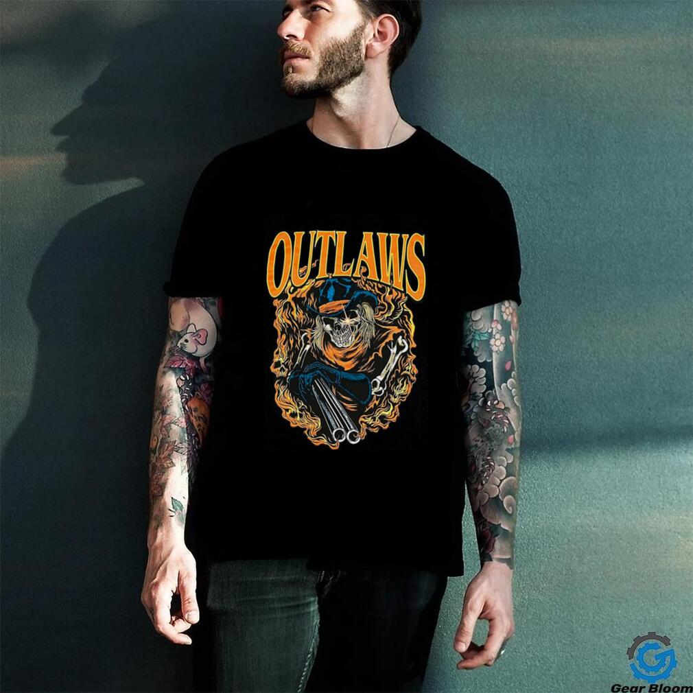 Outlaws Blue Cowboy Tee Garment Dyed Shirt Outlaws Blue Cowboy Tee Garment Dyed Shirt