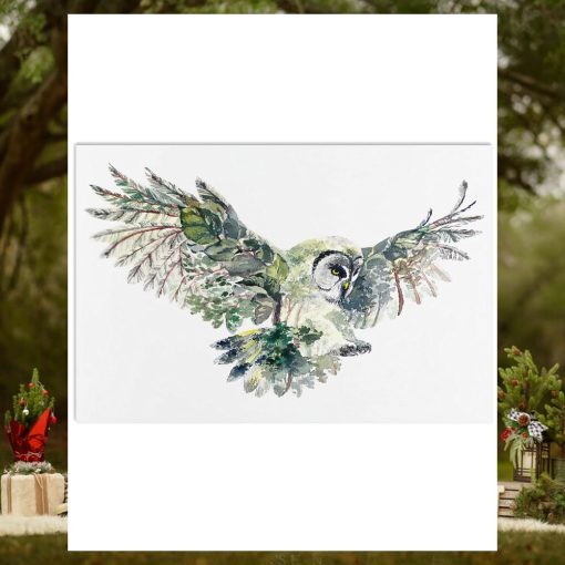 Owl Art Forest Horizontal Poster