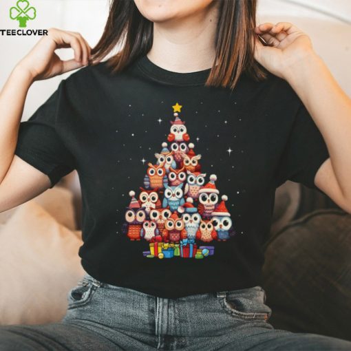 Owl Christmas Tree T Shirt