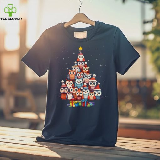 Owl Christmas Tree T Shirt