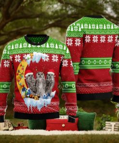 Owl Love Moon Xmas All Over Printed 3D Ugly Christmas Sweater Christmas Gift For Men And Women