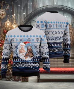 Owl Love Santa Moon Ugly 3D Sweater Gift For Men And Women